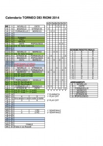 Calendario Rioni 2014